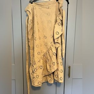 Ann Taylor nwt wrap skirt with flower eyelet